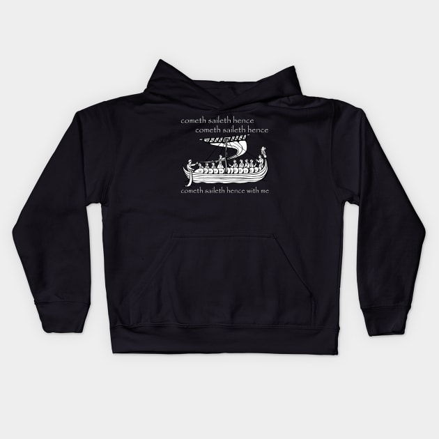 Sail away with me Kids Hoodie by sqgeek